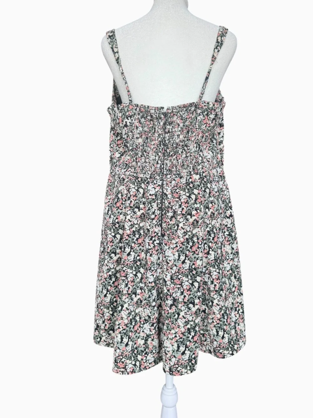 Abercrombie & Fitch Square Neck Floral Mini Dress Sz L